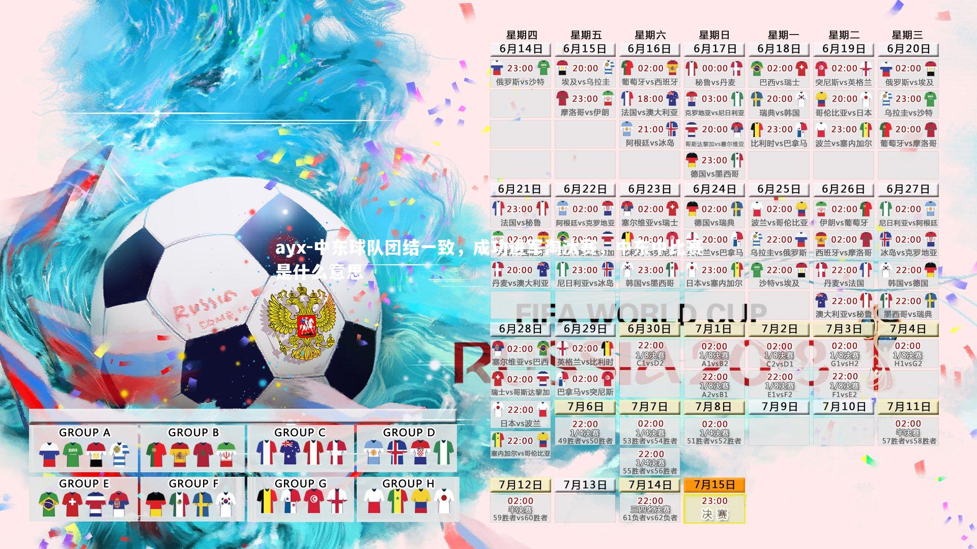 中东球队团结一致，成功进军淘汰赛，中东中比赛是什么意思